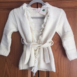 NWT Bellini white belted cardigan